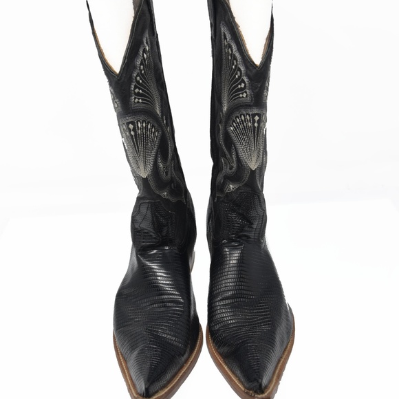 *Old Corral Sz 9.5 Black Western Slip On Cowboy - Picture 4 of 6